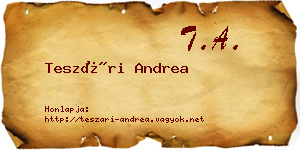 Teszári Andrea névjegykártya