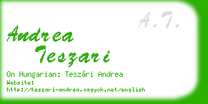 andrea teszari business card